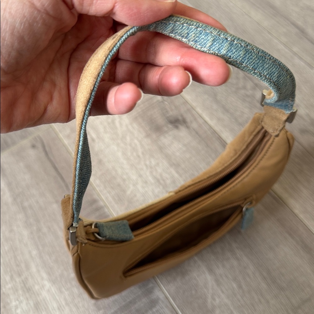 Kenneth Cole Reaction Patchwork Denim Leather Y2k… - image 8